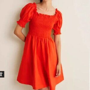 Boden Smocked Bodice Mini Dress Size 12L